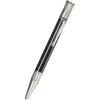David Oscarson’s Sterling Silver Guilloche and Hard Enamel Ballpoint Pen Enamel Black - Pen Boutique Ltd