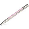 David Oscarson’s Sterling Silver Guilloche and Hard Enamel Ballpoint Pen Pink-White - Pen Boutique Ltd