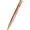 David Oscarson’s Sterling Silver Guilloche and Hard Enamel Ballpoint Pen Ruby Red-White - Pen Boutique Ltd