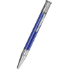 David Oscarson’s Sterling Silver Guilloche and Hard Enamel Ballpoint Pen Sapphire Blue - Pen Boutique Ltd