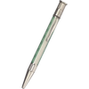 David Oscarson’s Sterling Silver Guilloche and Hard Enamel Ballpoint Pen Sea foam Green-White-Pen Boutique Ltd
