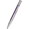 David Oscarson’s Sterling Silver Guilloche and Hard Enamel Ballpoint Pen Violet-White - Pen Boutique Ltd