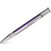 David Oscarson’s Sterling Silver Guilloche and Hard Enamel Ballpoint Pen Violet-White - Pen Boutique Ltd