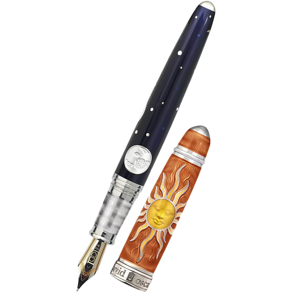 David Oscarson Celestial Fountain Pen - Limited Edition - Blazing Saffron Golden Yellow-Pen Boutique Ltd