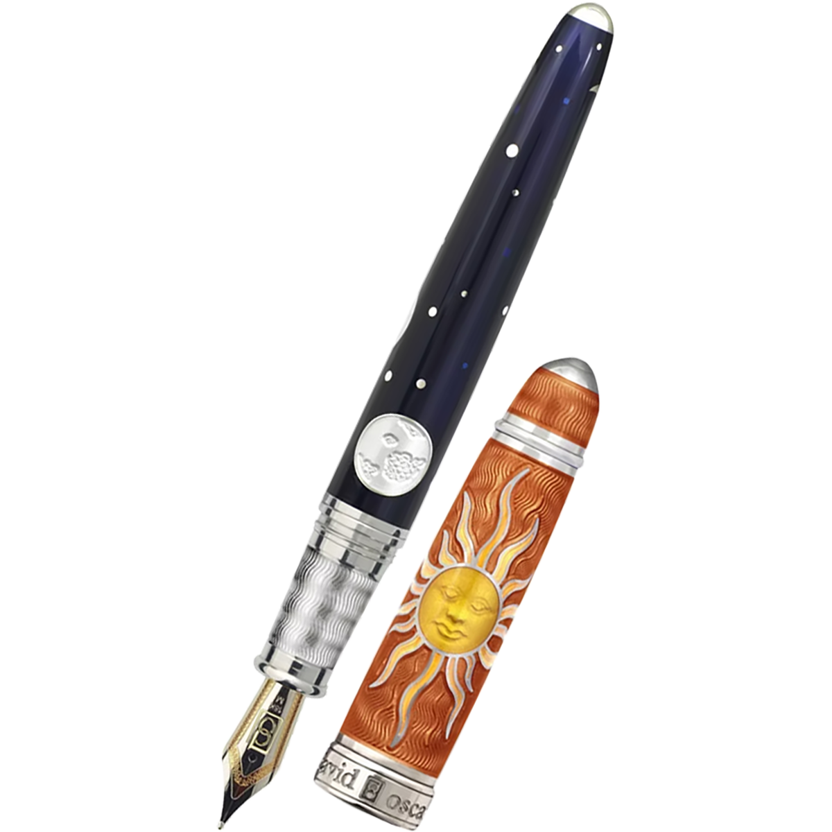 David Oscarson Celestial Fountain Pen - Limited Edition - Blazing Saffron Golden Yellow-Pen Boutique Ltd