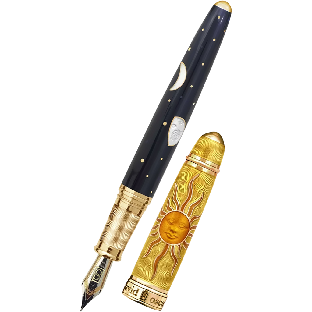 David Oscarson Celestial Fountain Pen - Limited Edition - Golden Yellow Blazing Saffron-Pen Boutique Ltd