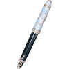 David Oscarson Deus Regit Rollerball Pen - Azure Blue - Moss Black - Silver Trim - Pen Boutique Ltd