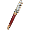 David Oscarson Deus Regit Rollerball Pen - Red - Gold Trim-Pen Boutique Ltd