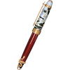 David Oscarson Deus Regit Rollerball Pen - Red - Gold Trim-Pen Boutique Ltd