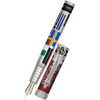 David Oscarson Ellis Island Fountain Pen - Ruby Red - Silver Trim