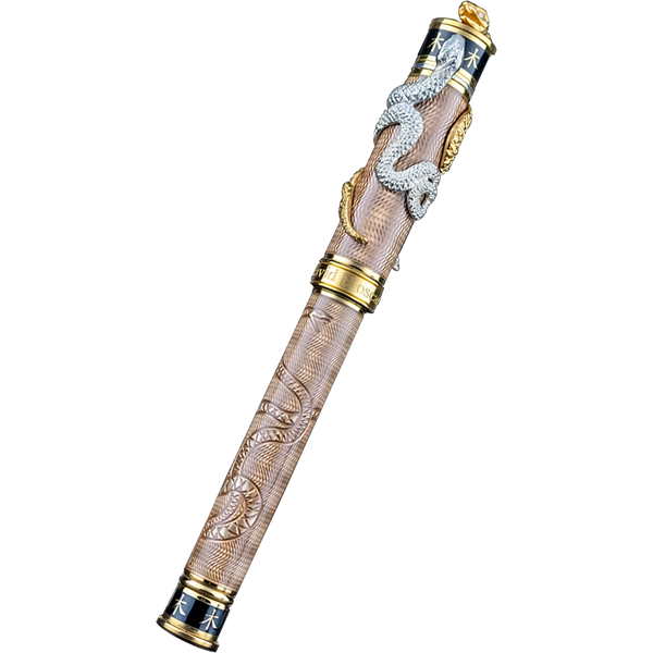 David Oscarson Green Wood Snake Rollerball Pen - Copper Bronze (Limited Edition)-Pen Boutique Ltd