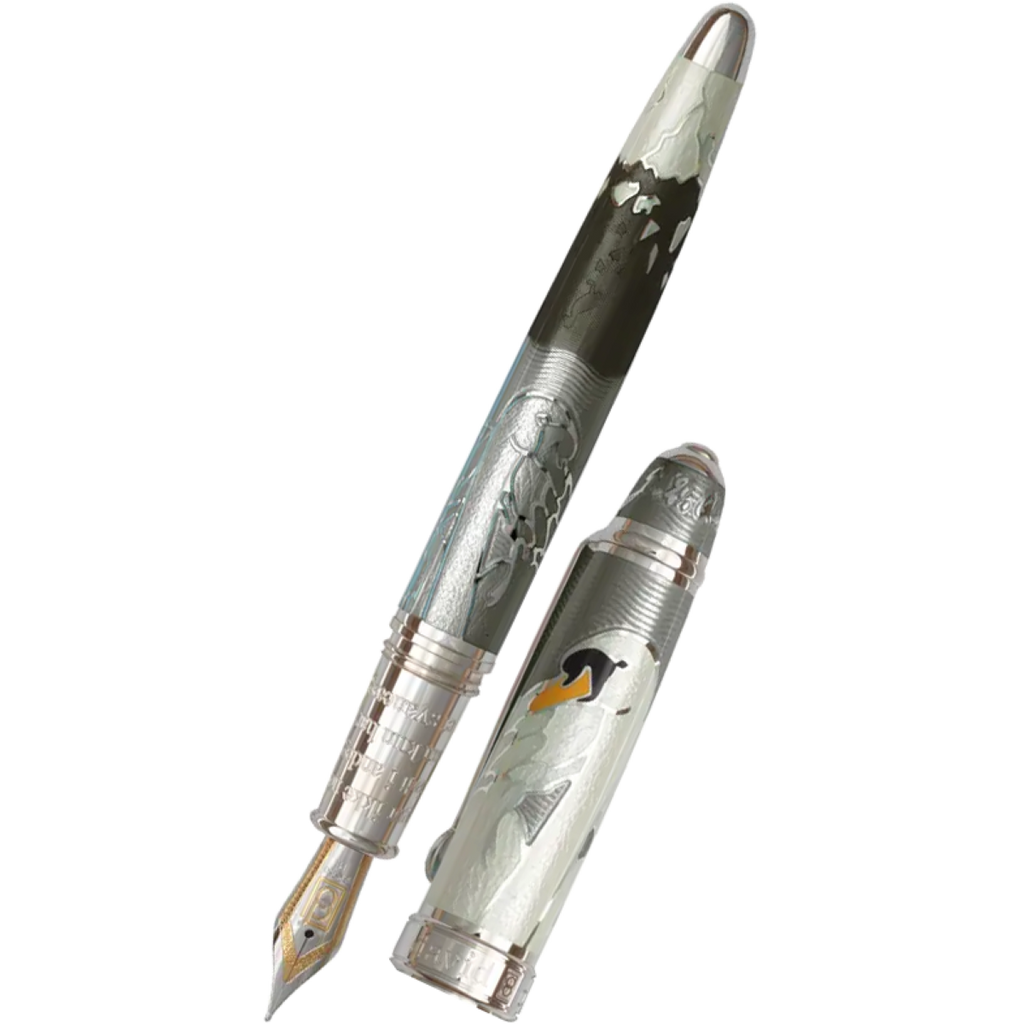 David Oscarson Hans Christian Andersen Fountain Pen - Grey Black White-Pen Boutique Ltd