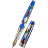 David Oscarson Harlequin Fountain Pen - Sapphire Blue-Pen Boutique Ltd