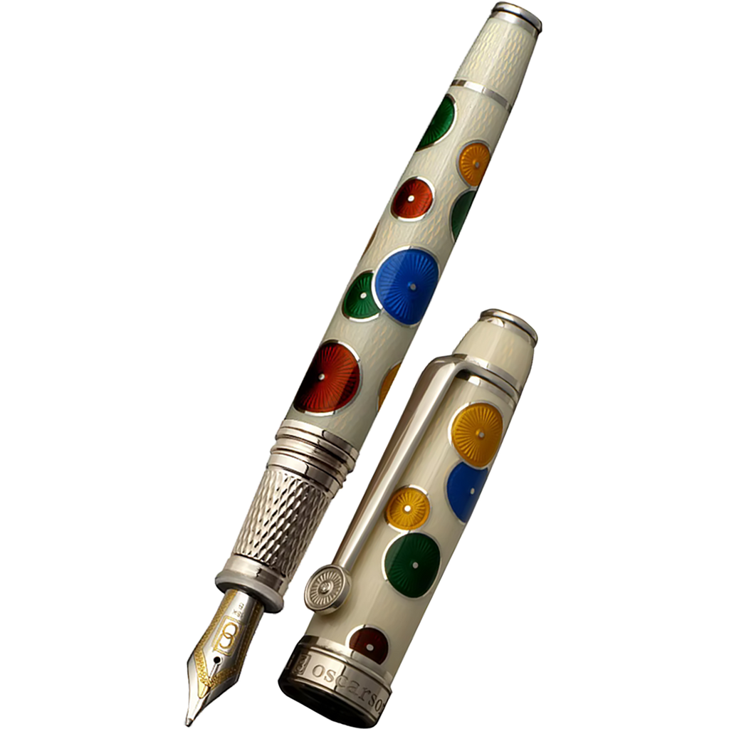 David Oscarson Pierrot Pierrette Fountain Pen - White-Pen Boutique Ltd