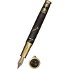 David Oscarson Tesla Fountain Pen - Translucent Black - Gold Trim - Pen Boutique Ltd