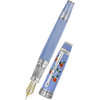 David Oscarson Tree of Life Fountain Pen - Azure Blue with Orange and Green-Pen Boutique Ltd