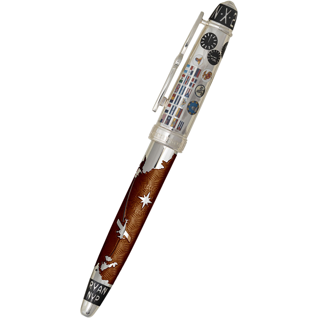 David Oscarson Spirit of St. Louis Rollerball Pen - Charles Lindbergh Liquid Coffee-Pen Boutique Ltd