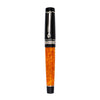 Delta DV Original Mini Fountain Pen – Black & Orange with Sterling Silver Trim – Pennino Acciaio - Pen Boutique Ltd