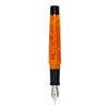 Delta DV Original Mini Fountain Pen – Black & Orange with Sterling Silver Trim – Pennino Acciaio - Pen Boutique Ltd