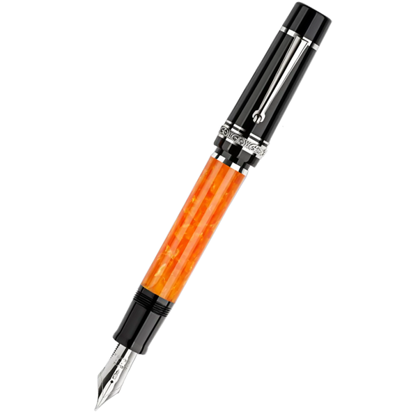 Delta Fountain Pen - DV Original - Palladium Trim - 14K (Oversize)-Pen Boutique Ltd