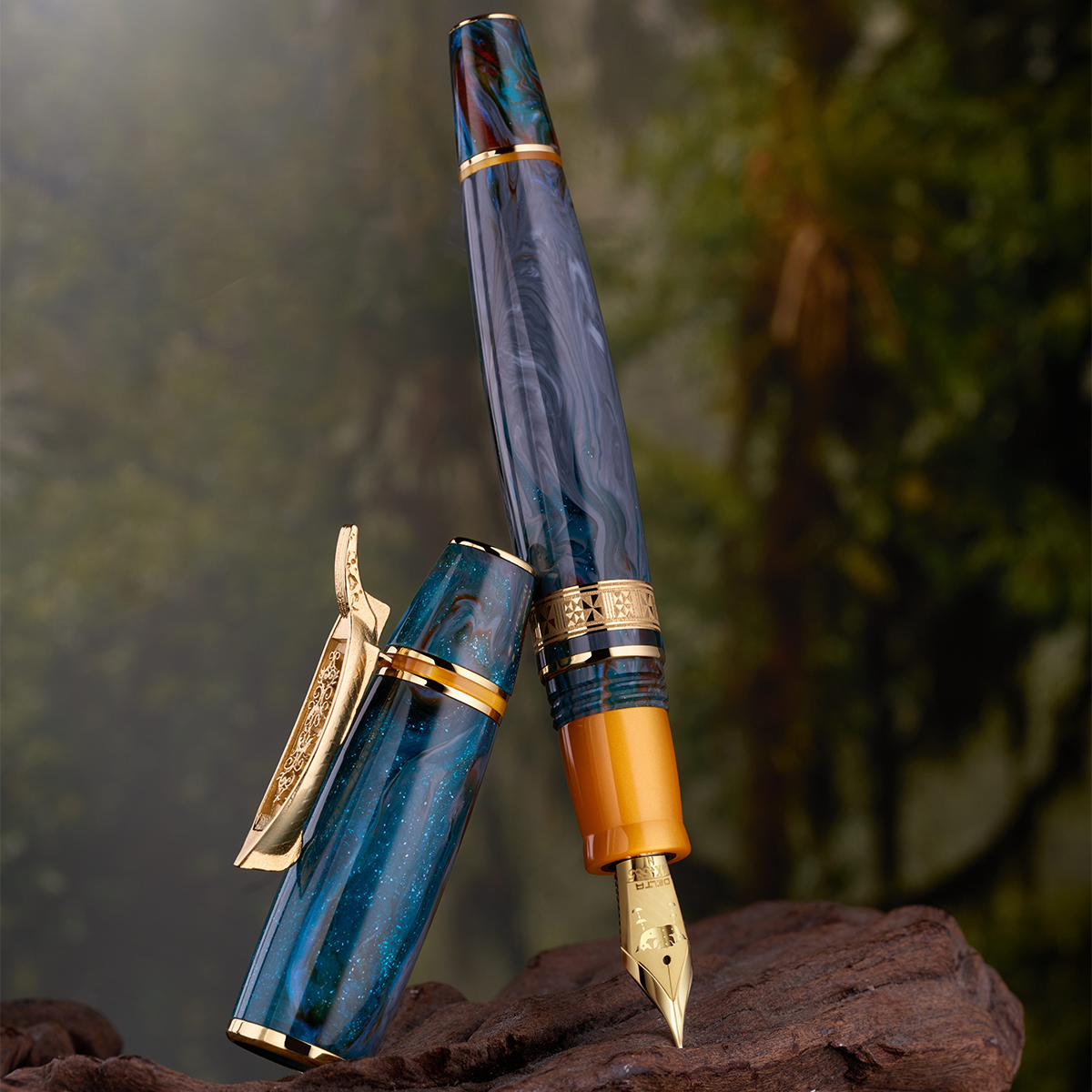 Delta Indigenous People Fountain Pen - Bajau - 14K Gold Nib (Limited Edition)-Pen Boutique Ltd