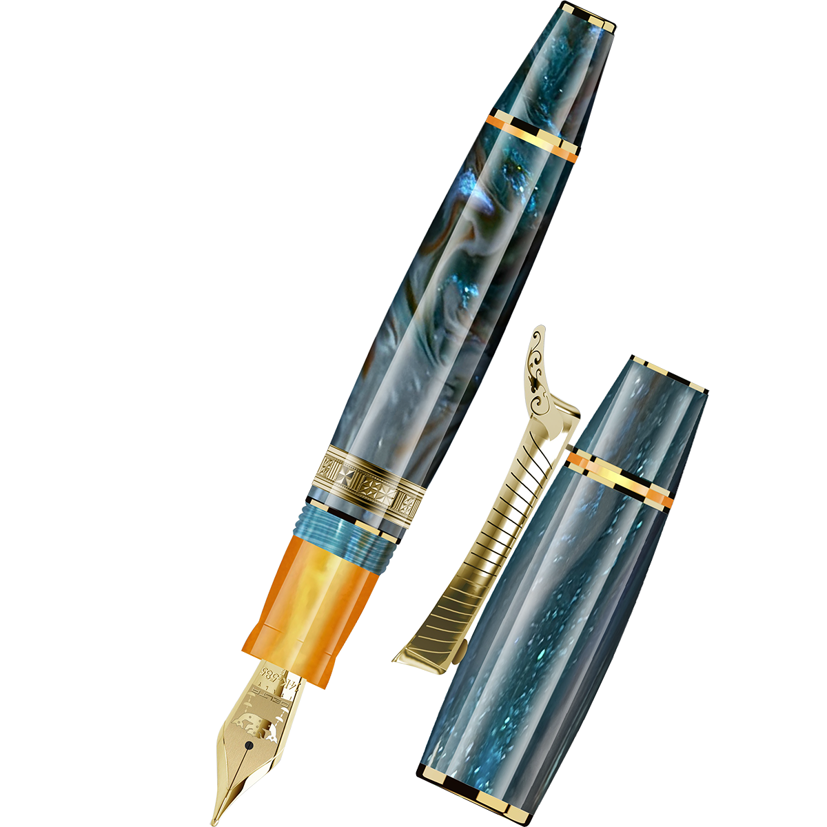 Delta Indigenous People Fountain Pen - Bajau - 14K Gold Nib (Limited Edition)-Pen Boutique Ltd