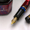 Delta Limited Edition Fountain Pen - Four Rings Crimson Night - Yellow Gold Trim - Steel Nib - Pen Boutique Ltd