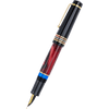 Delta Limited Edition Fountain Pen - Four Rings Crimson Night - Yellow Gold Trim - Steel Nib - Pen Boutique Ltd