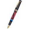 Delta Limited Edition Fountain Pen - Four Rings Crimson Night - Yellow Gold Trim - Steel Nib - Pen Boutique Ltd