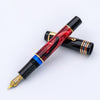 Delta Limited Edition Fountain Pen - Four Rings Crimson Night - Yellow Gold Trim - Steel Nib - Pen Boutique Ltd