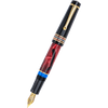 Delta Limited Edition Fountain Pen - Four Rings Crimson Night - Yellow Gold Trim - Steel Nib - Pen Boutique Ltd