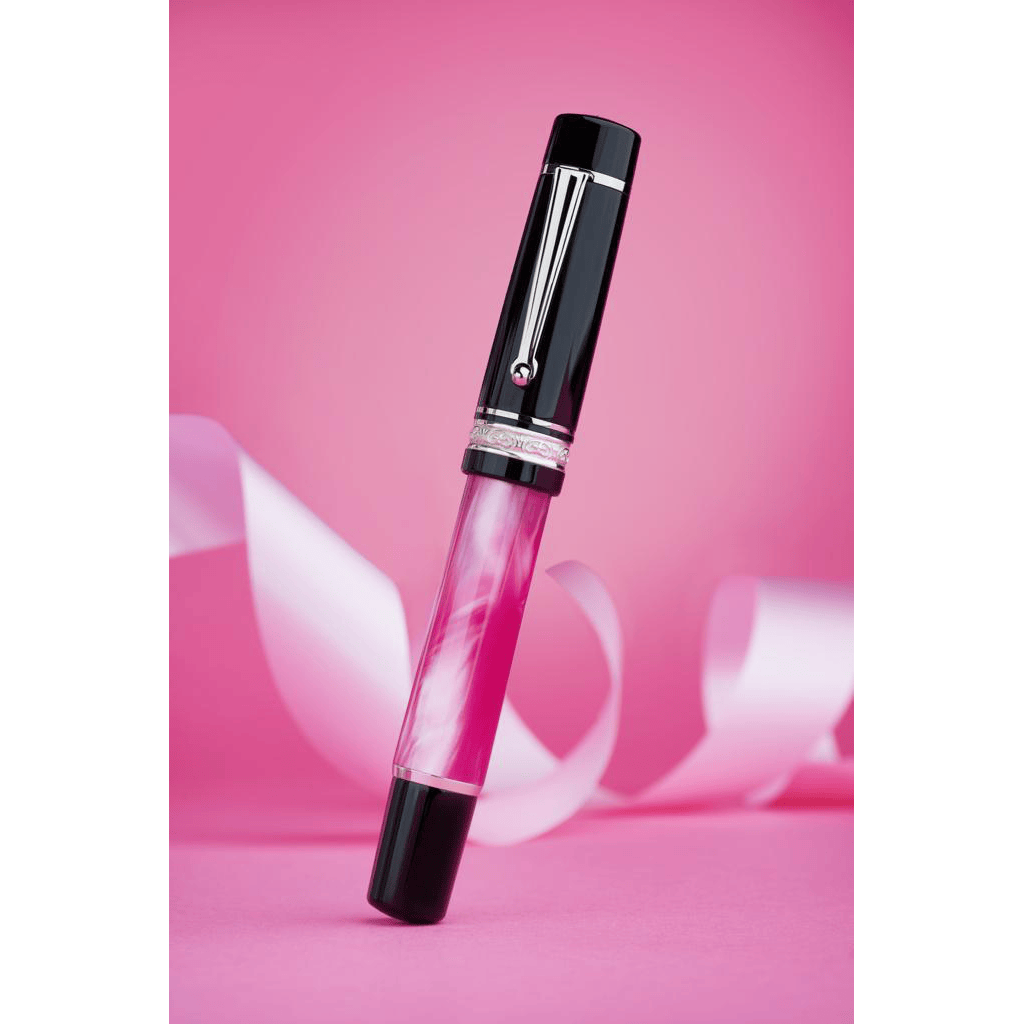 Delta DV Fountain Pen - Pink Mother of Pearl - Black-Pen Boutique Ltd