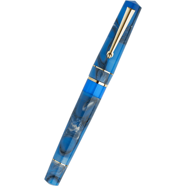 Delta Duna Reborn Fountain Pen - Blue Oasis - Steel-Pen Boutique Ltd