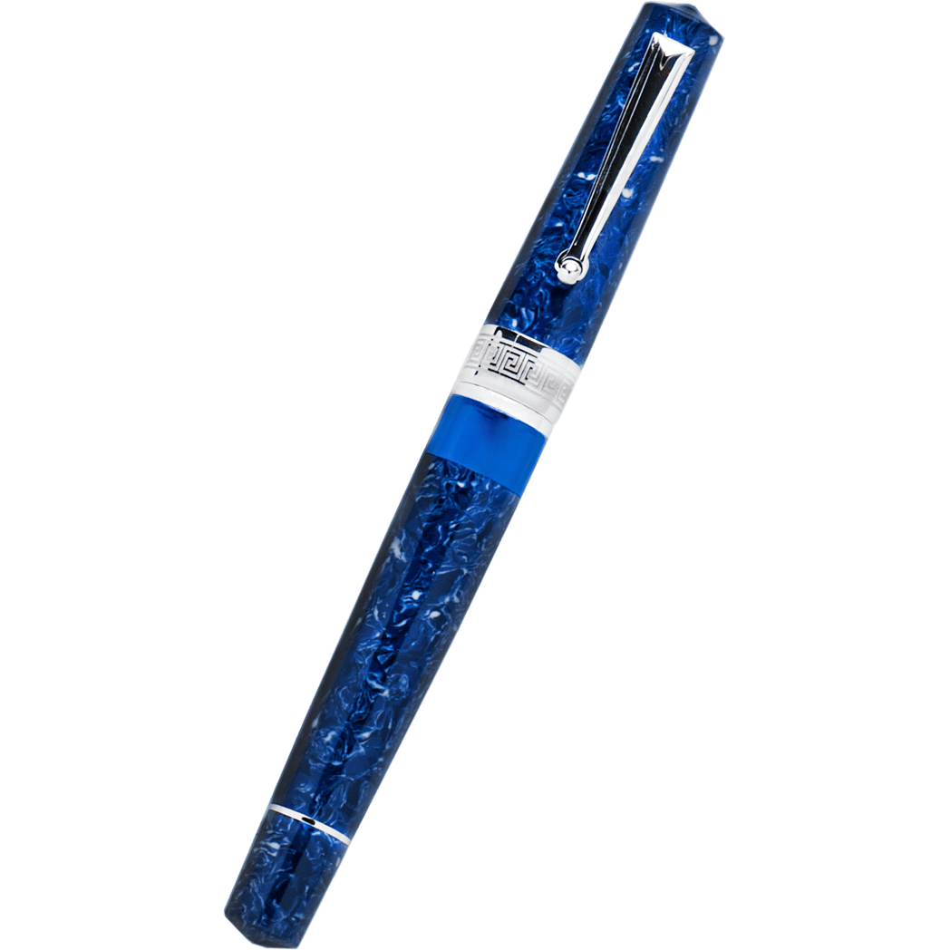 Delta Fountain Pen - Lapis Blue - Silver Trim (Limited Edition)-Pen Boutique Ltd