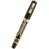 Delta Indigenous People Fountain Pen - Simbu Dancing Skeletons - Black Resin - Gold-Plated Sterling Silver Cage (Limited Edition)-Pen Boutique Ltd