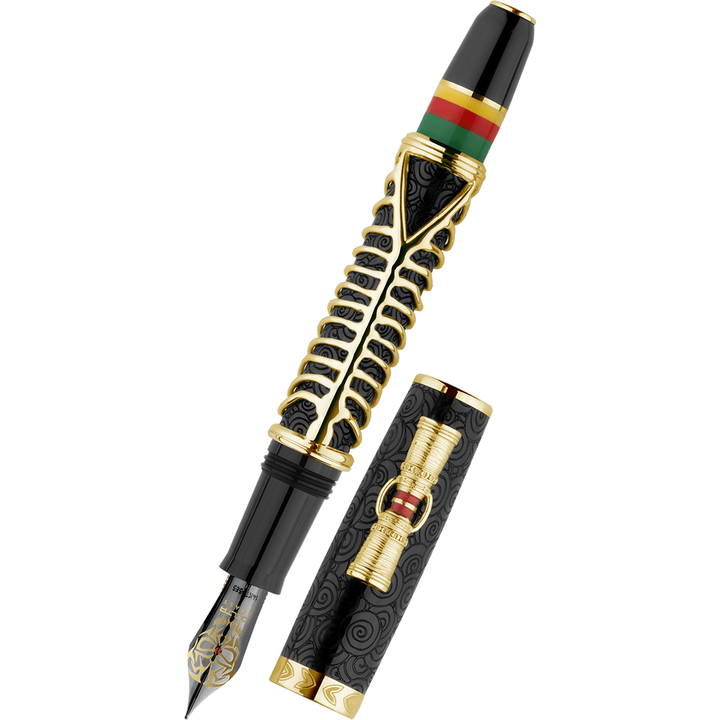Delta Indigenous People Fountain Pen - Simbu Dancing Skeletons - Black