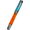 Delta Limited Edition Fountain Pen - DV Original - Orange Primary Manipulation 4.5 - Palladium Trim (Mid-Size)-Pen Boutique Ltd