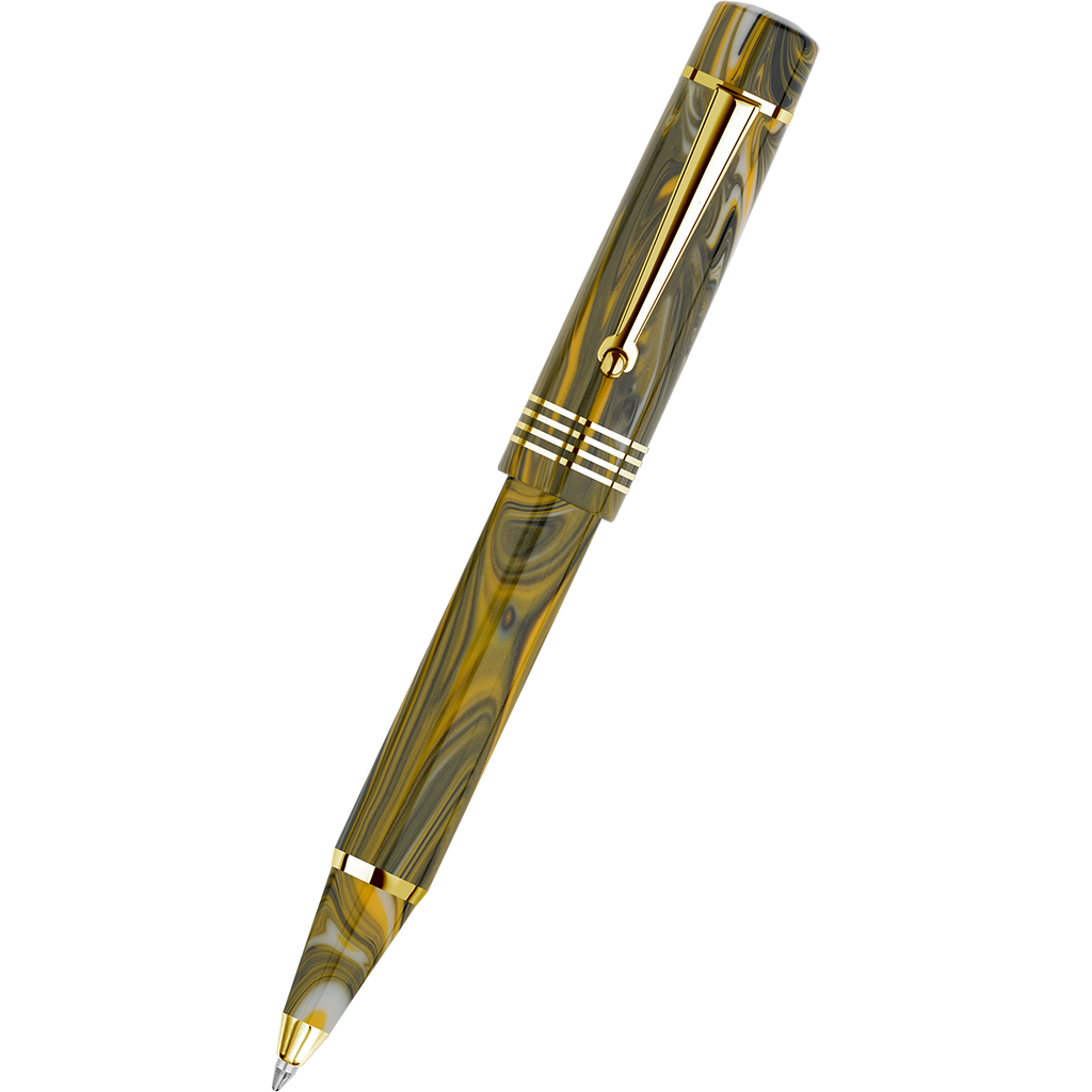 Delta Neo Gallery Ballpoint Pen - Marigold - Gold Trim (Numbered Edition)-Pen Boutique Ltd