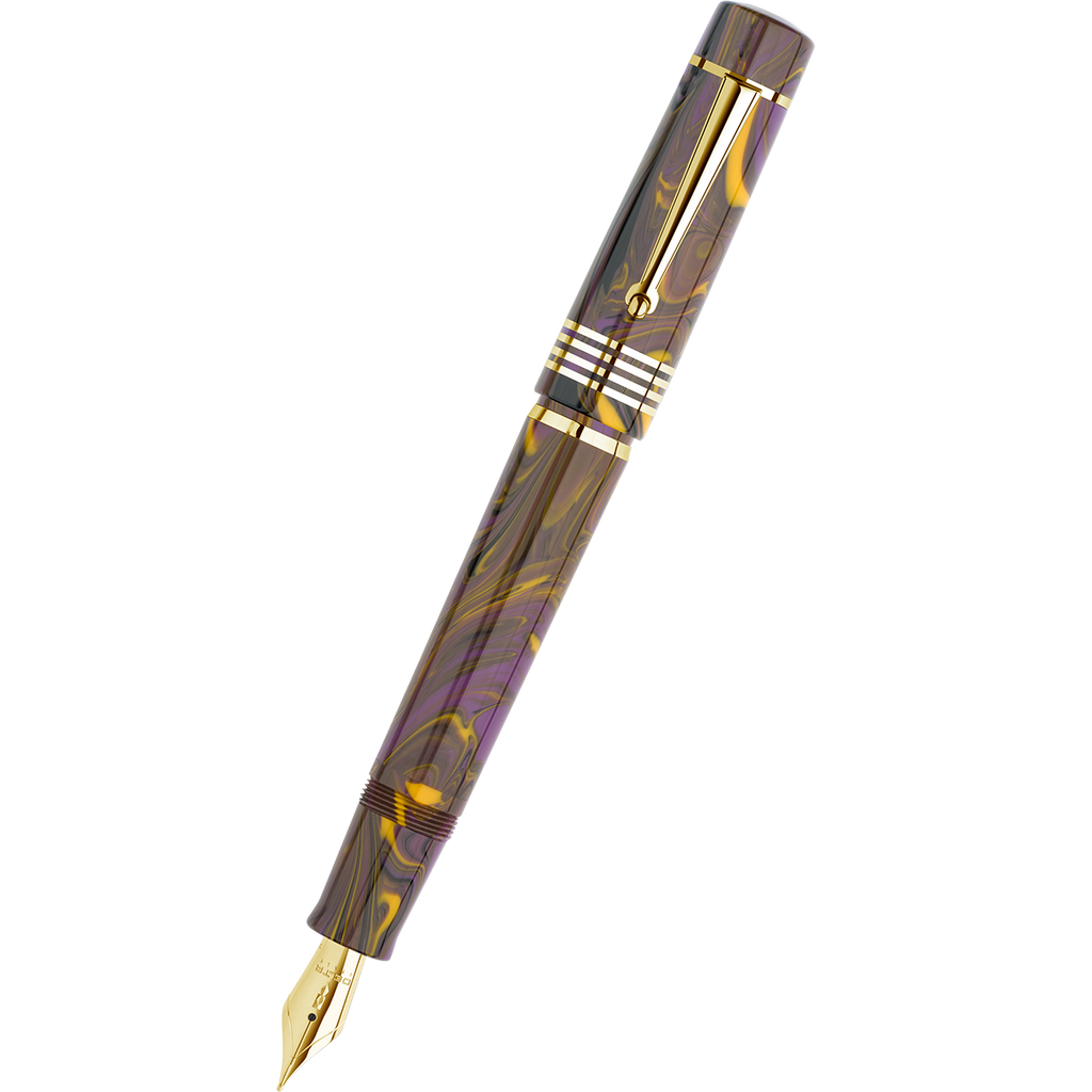 Delta Neo Gallery Fountain Pen - Iris - Gold Trim (Numbered Edition)-Pen Boutique Ltd