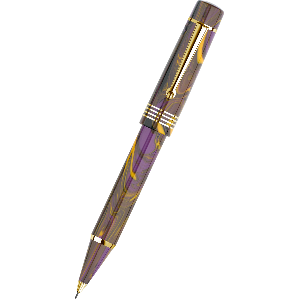 Delta Neo Gallery Mechanical Pencil - Iris - Gold Trim (Numbered Edition)-Pen Boutique Ltd