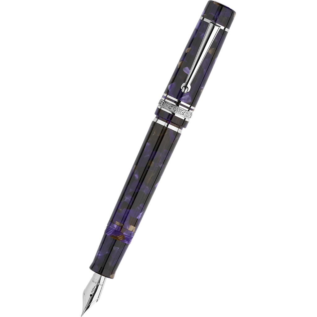 Delta Reservoir Fountain Pen - Palladium Trim - Steel Nib (Numbered Edition)-Pen Boutique Ltd