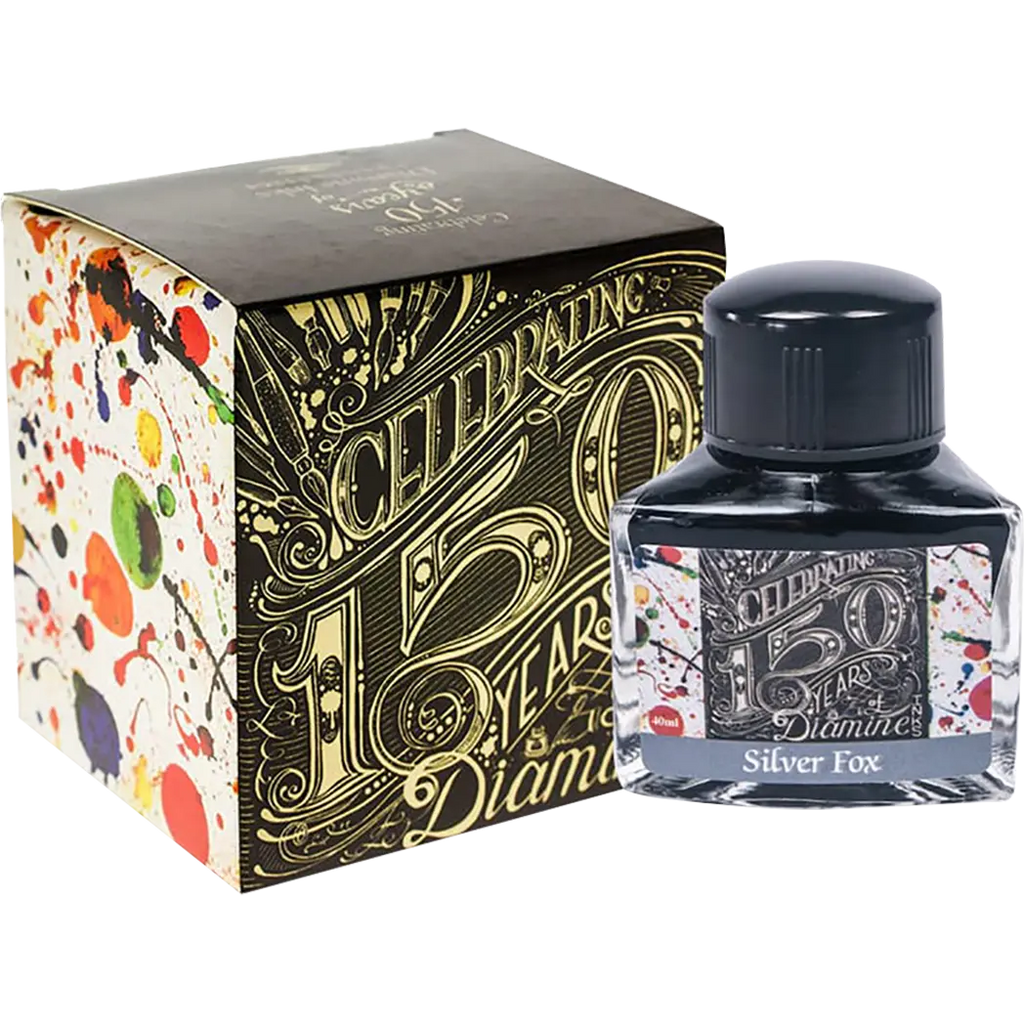 Diamine 150th Anniversary 40ml Silver Fox-Pen Boutique Ltd