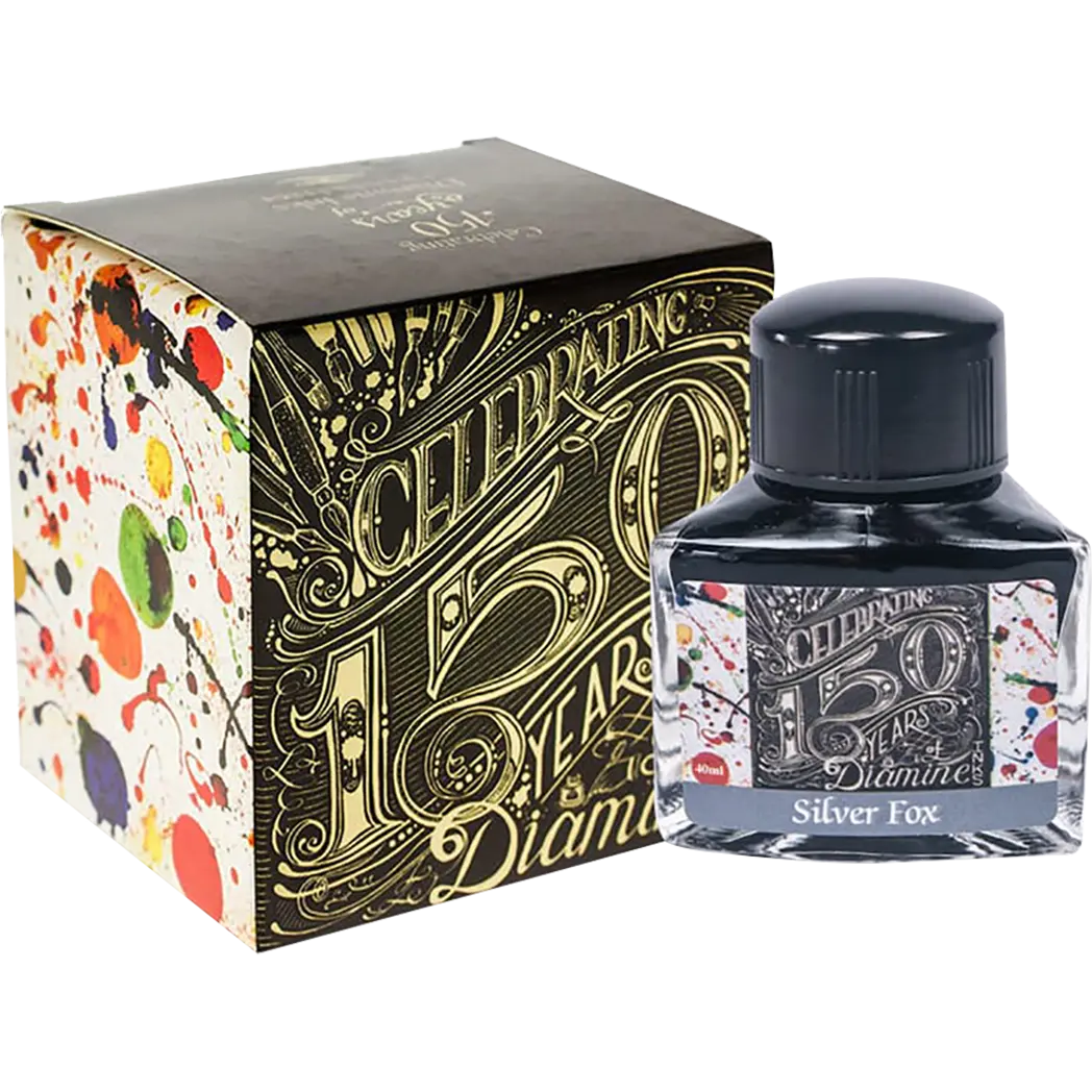 Diamine 150th Anniversary 40ml Silver Fox-Pen Boutique Ltd