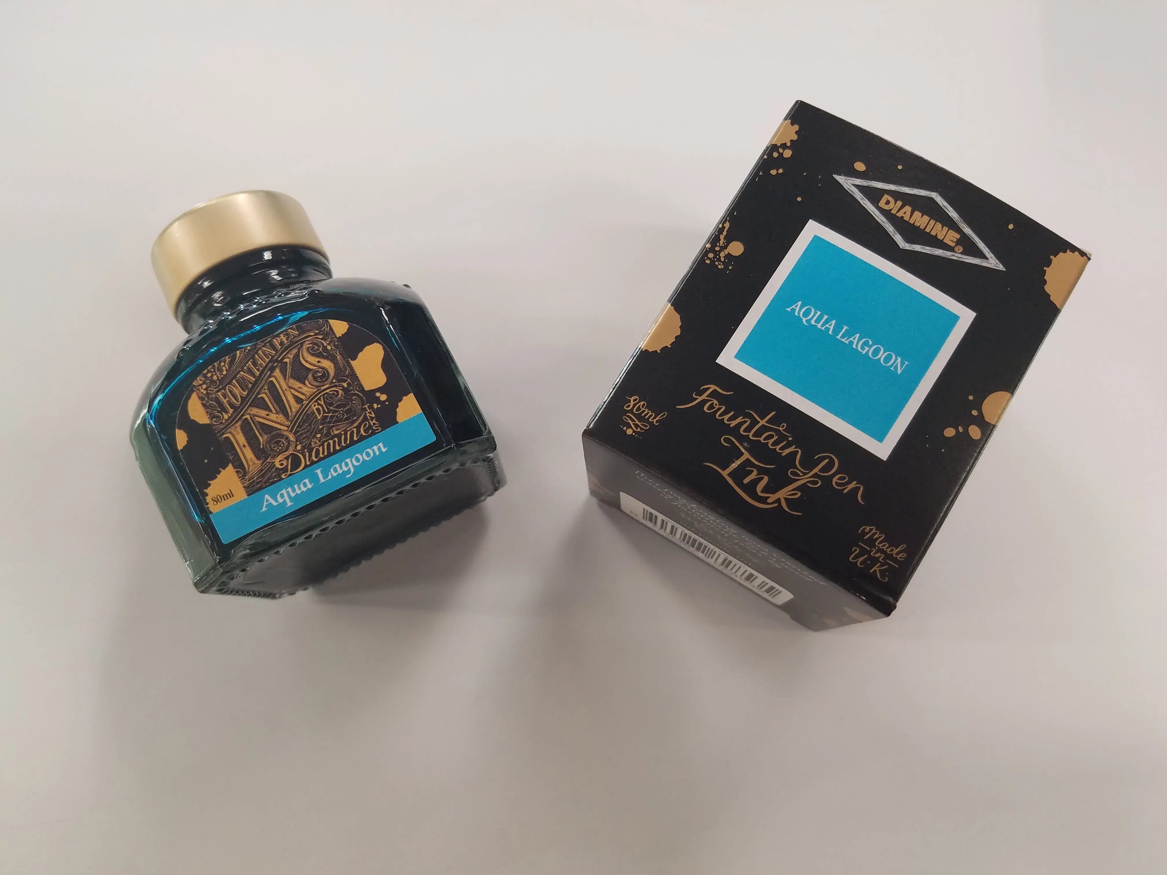 Diamine Aqua Lagoon Ink Bottle - 80 ml-Pen Boutique Ltd