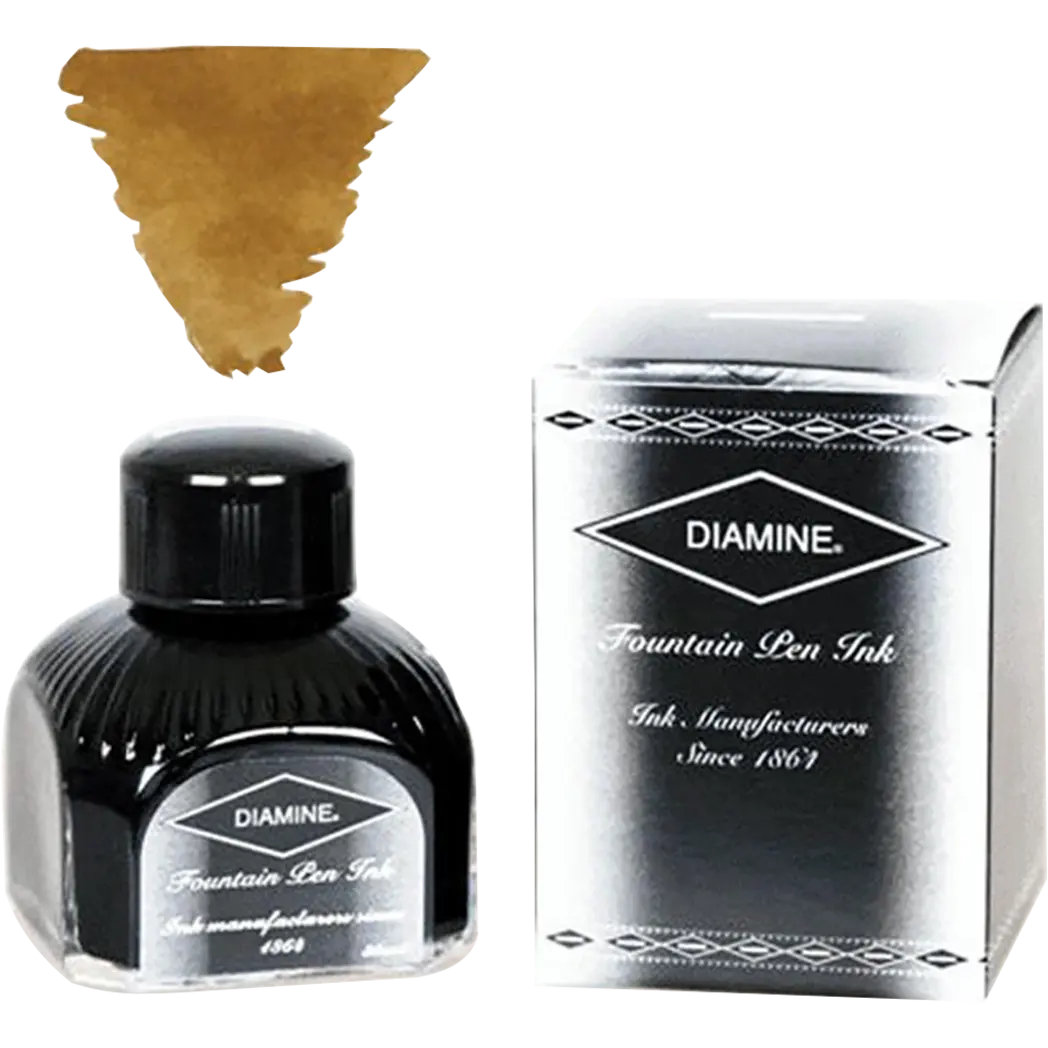 Diamine Golden Brown Ink Bottle - 80 ml-Pen Boutique Ltd