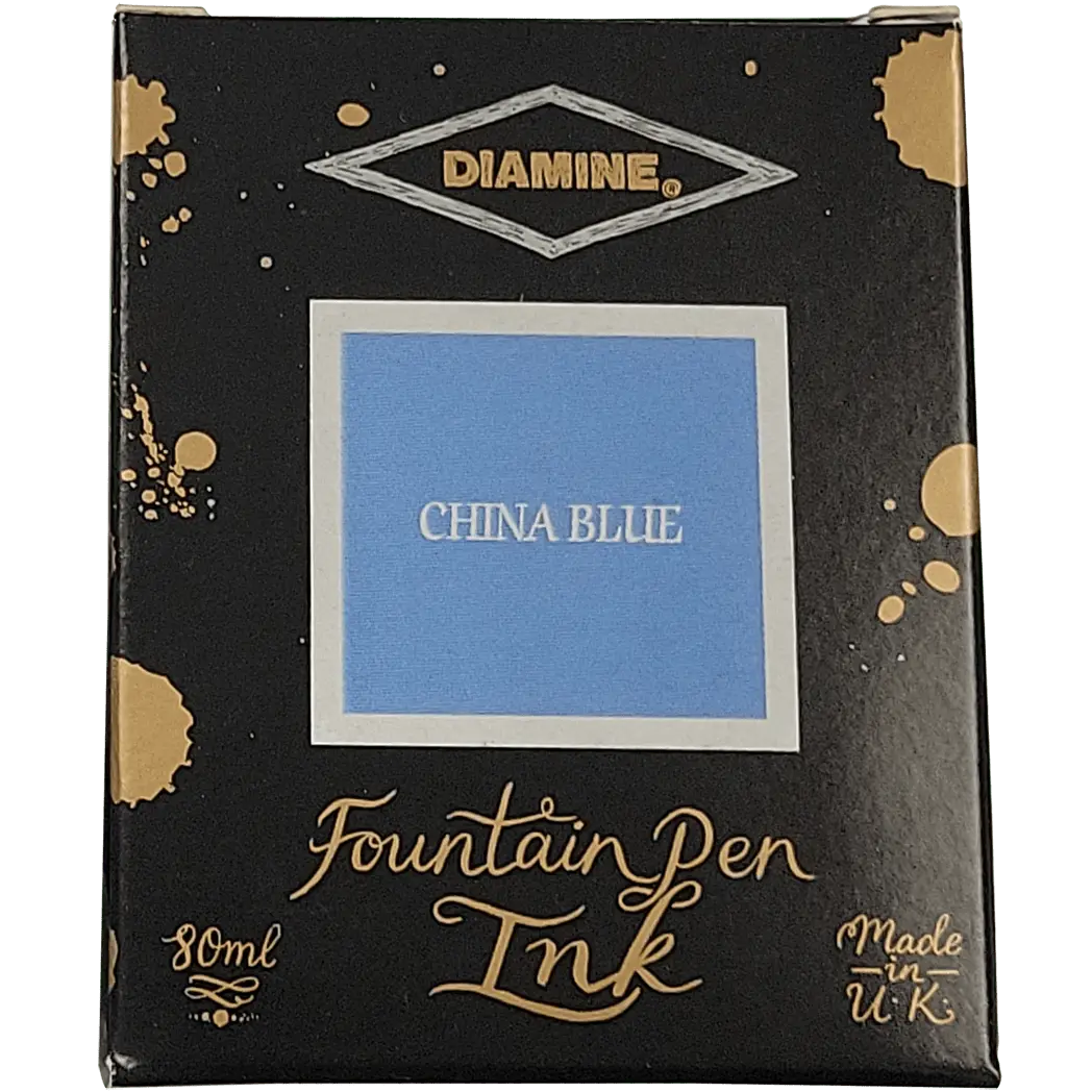 Diamine Ink Bottle - China Blue - 80 ml-Pen Boutique Ltd