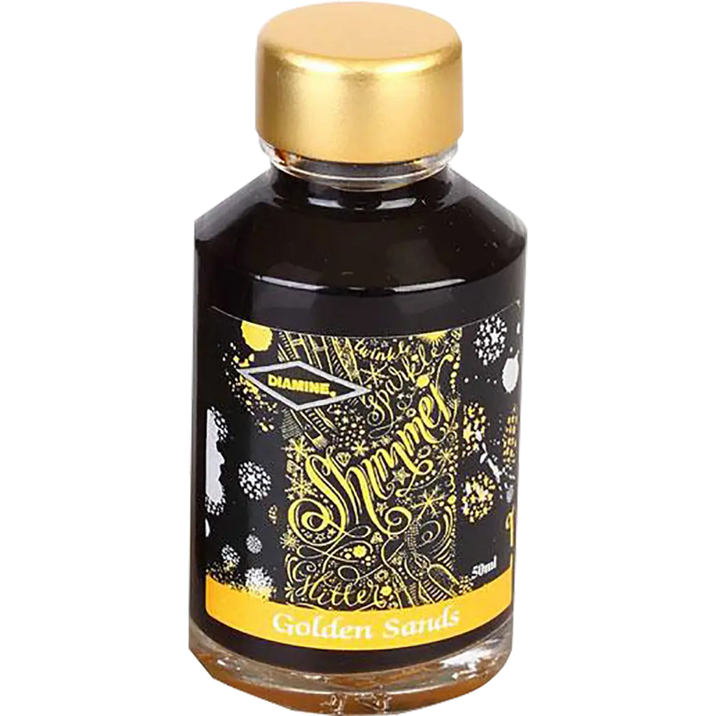 Diamine Shimmer Ink 50 ml Golden Sands - Gold shimmer-Pen Boutique Ltd