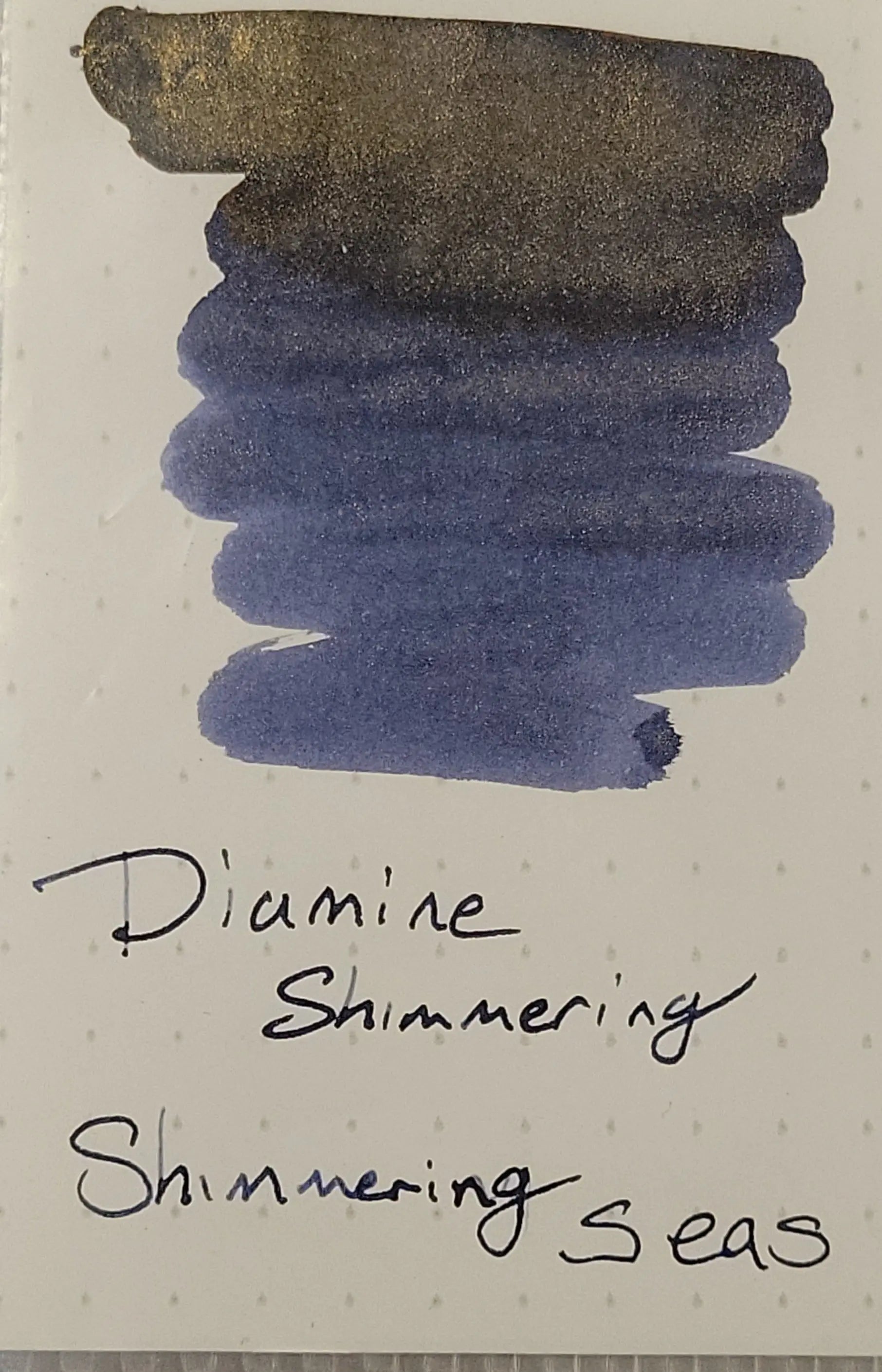 Diamine Shimmer Ink 50 ml Shimmering Seas - Gold shimmer - Pen Boutique Ltd