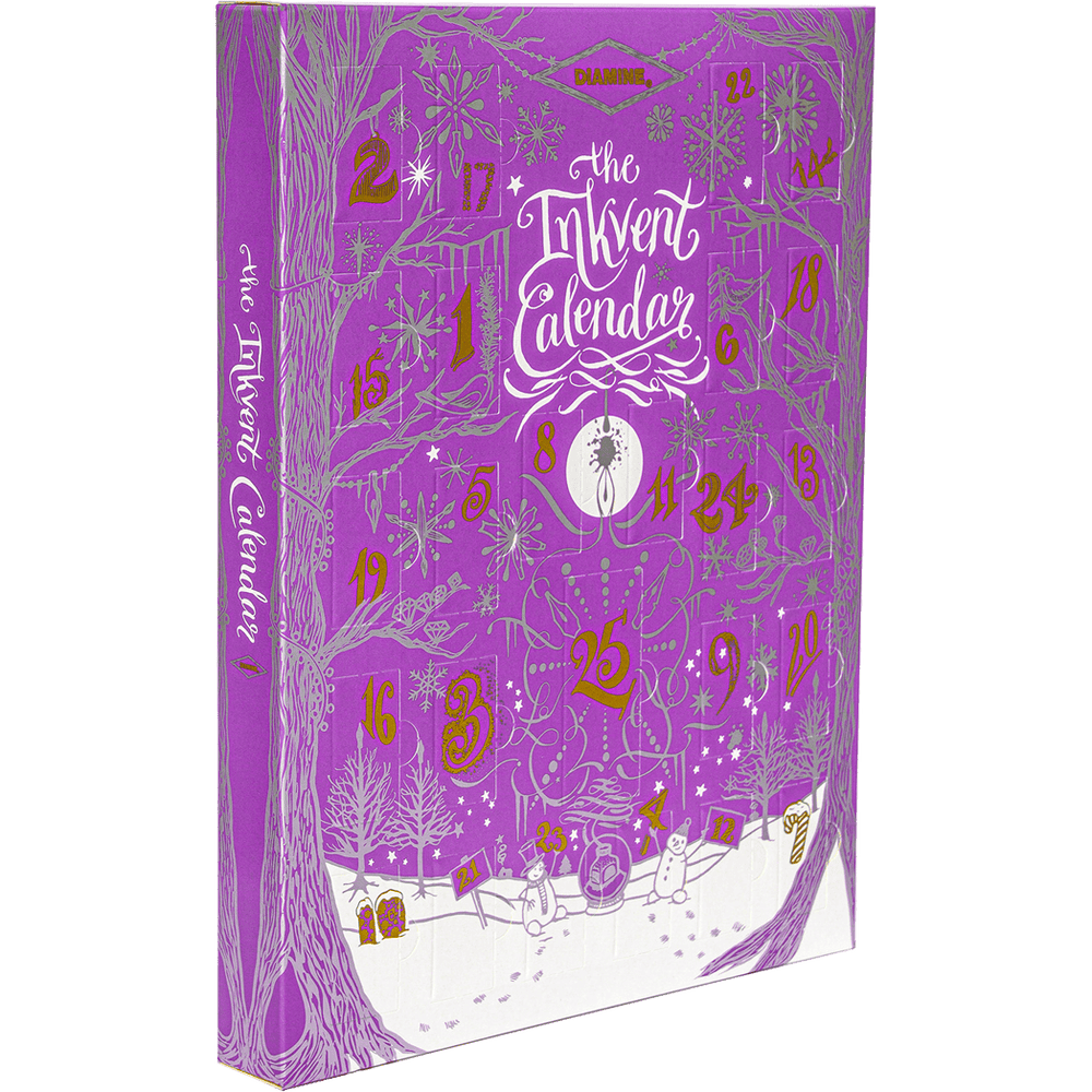 diamine-inkvent-inks-2023-winter-calendar-purple-edition-pen