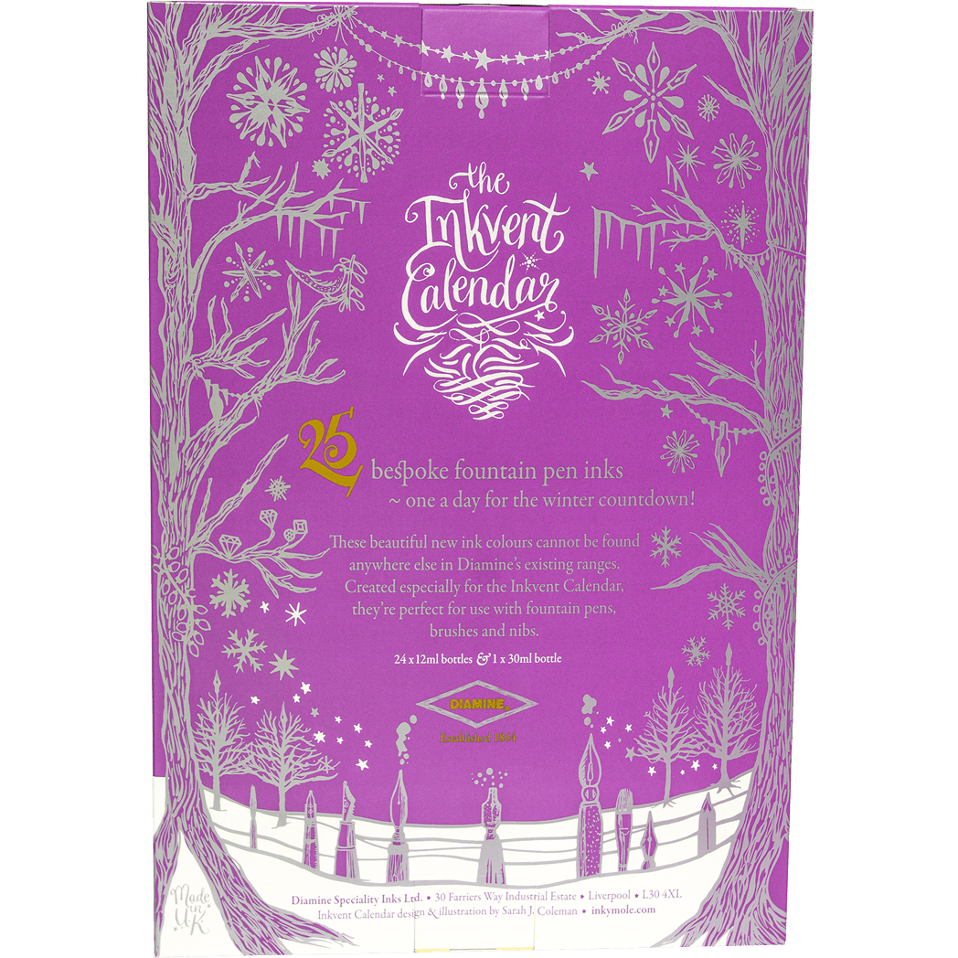 Diamine InkVent Inks - 2023 Winter - Calendar ( Purple Edition )-Pen Boutique Ltd